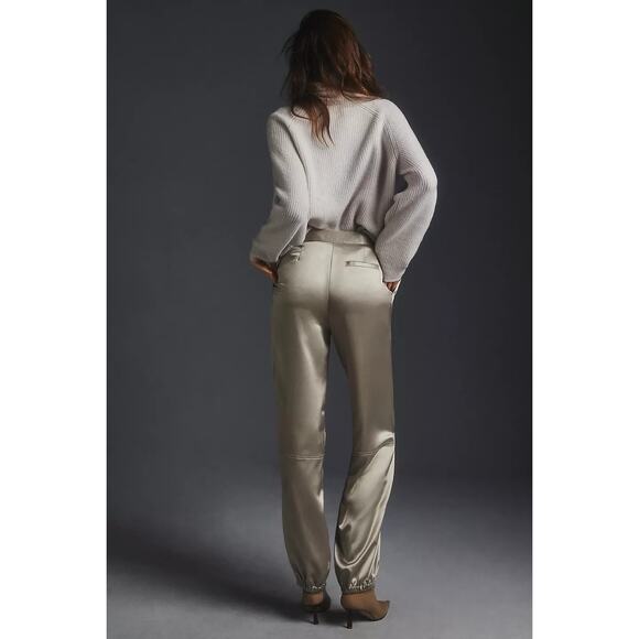 New Anthropologie Maeve Parachute Pants $148 SIZE 10 TALL Champagne Grey - Picture 7 of 7